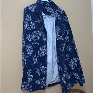 Lularoe Jean jacket floral print